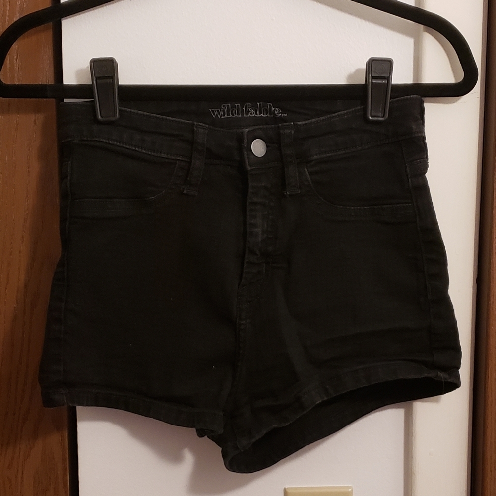 Wild Fable Black Jean Shorts Sz 6